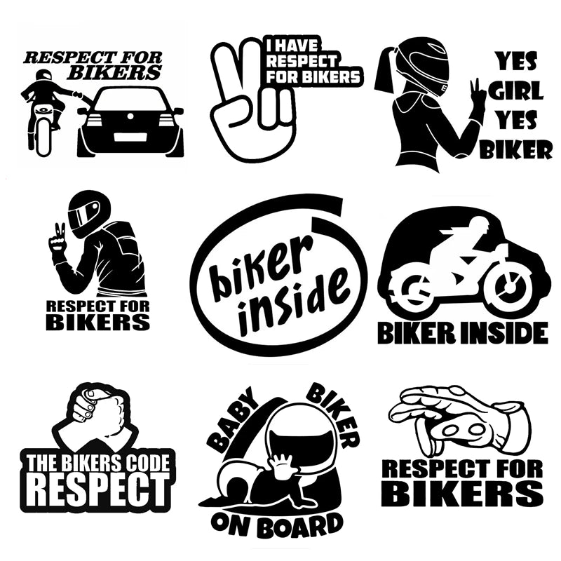 Biker Sticker Set (By choice)