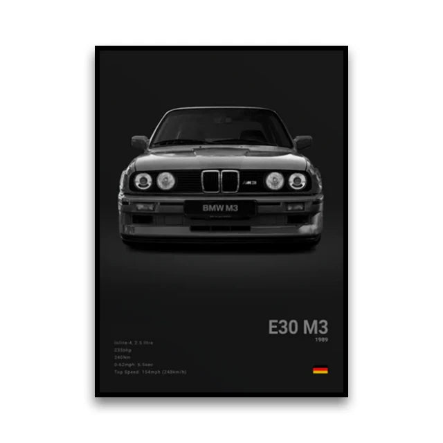 Famous Cars G80 M3C Canvas Poster – Modern Wall Art for Car Enthusiasts