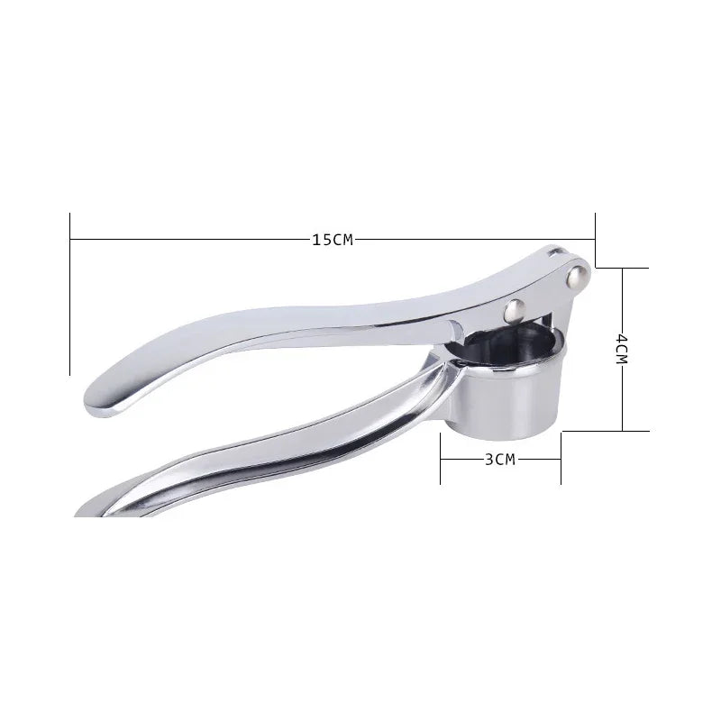 Stainless Steel Garlic Press – Manual Garlic Smasher & Mincer Tool