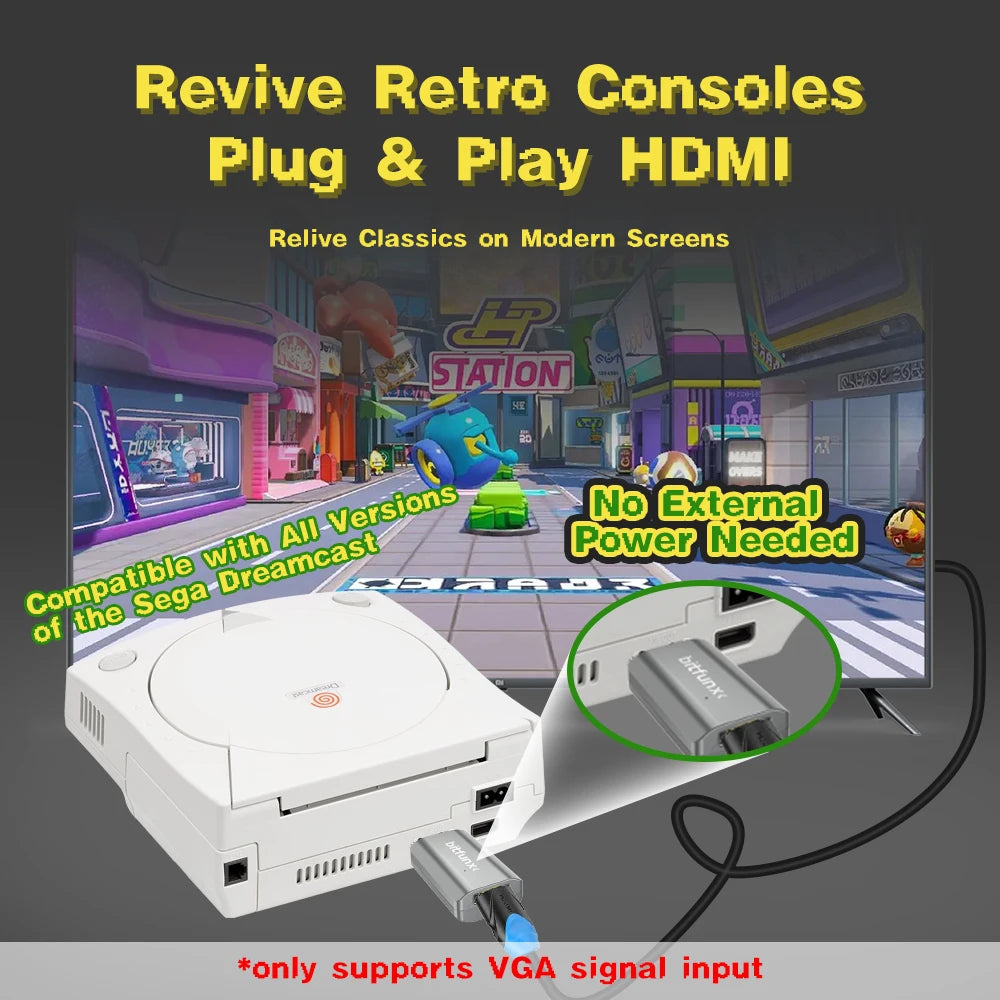 BitFunx DreamCast VGA to HDMI Adapter