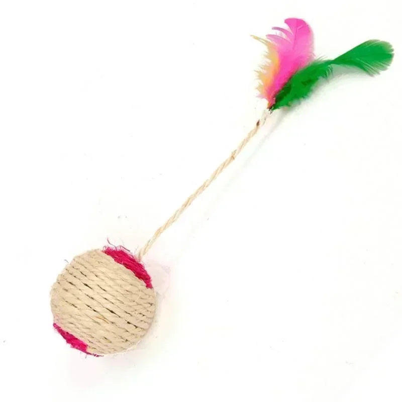 Sisal Scratching Ball Cat Toy (Random Color)