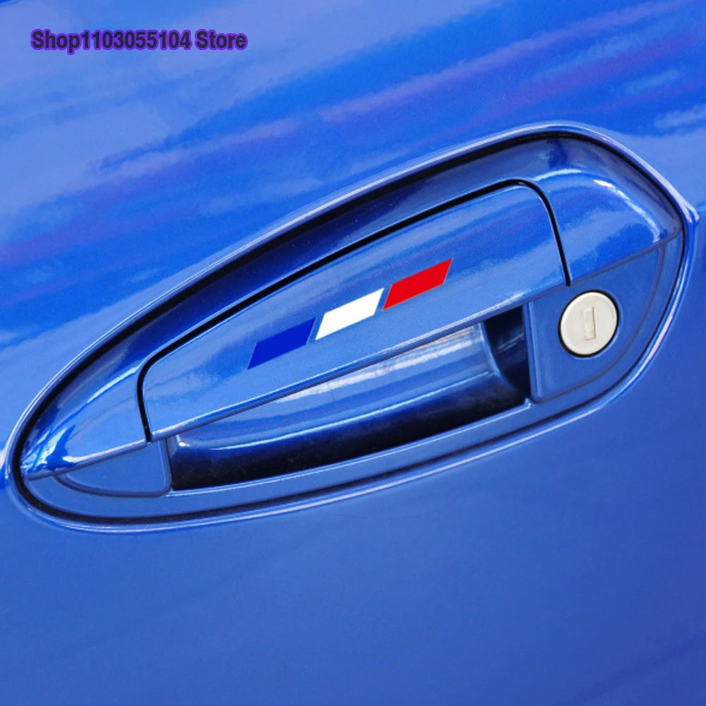 Tri Colors Rearview Mirror Stickers for Renault Megane RS / Clio / ZOE (4 Units)