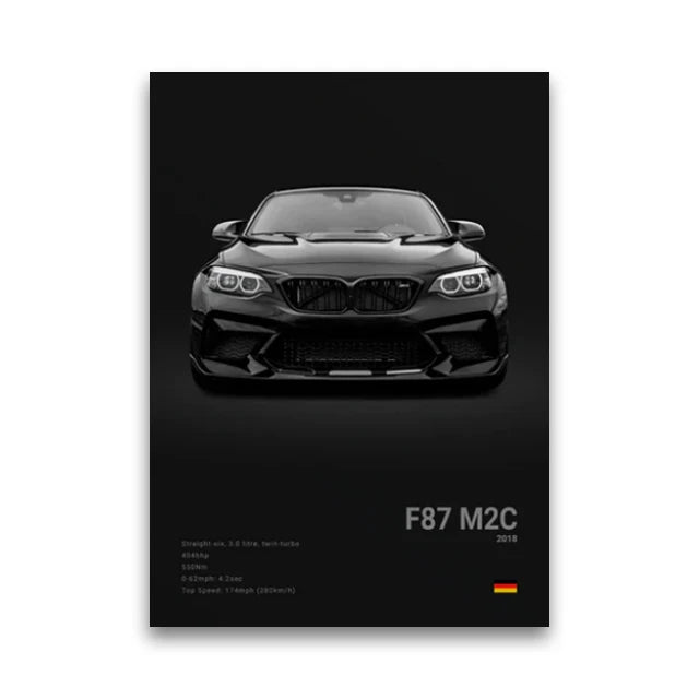 Famous Cars G80 M3C Canvas Poster – Modern Wall Art for Car Enthusiasts