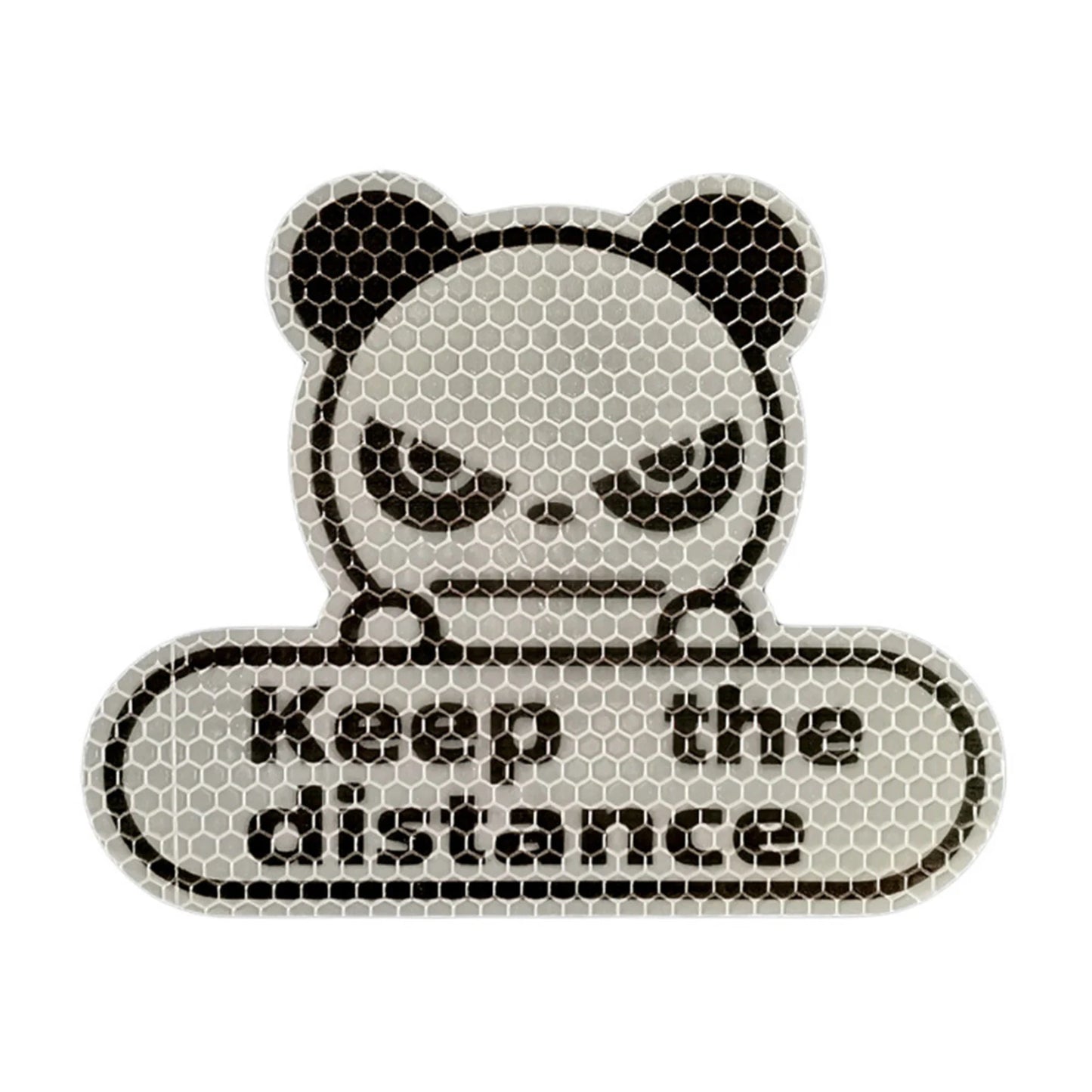 Reflective Car Decal – "Keep Distance" Safety Sticker