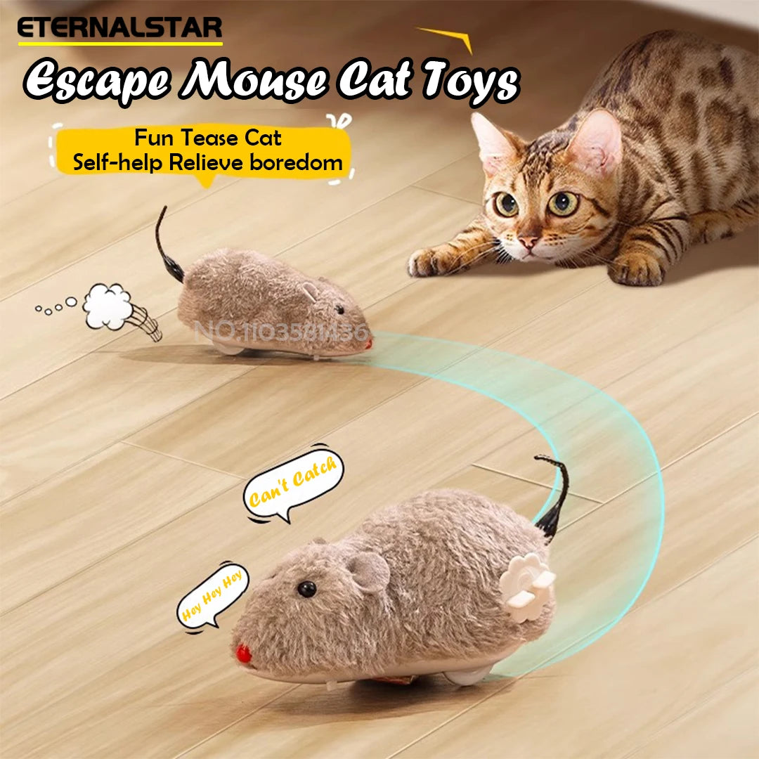 Wind-Up Mouse Toy for Cats