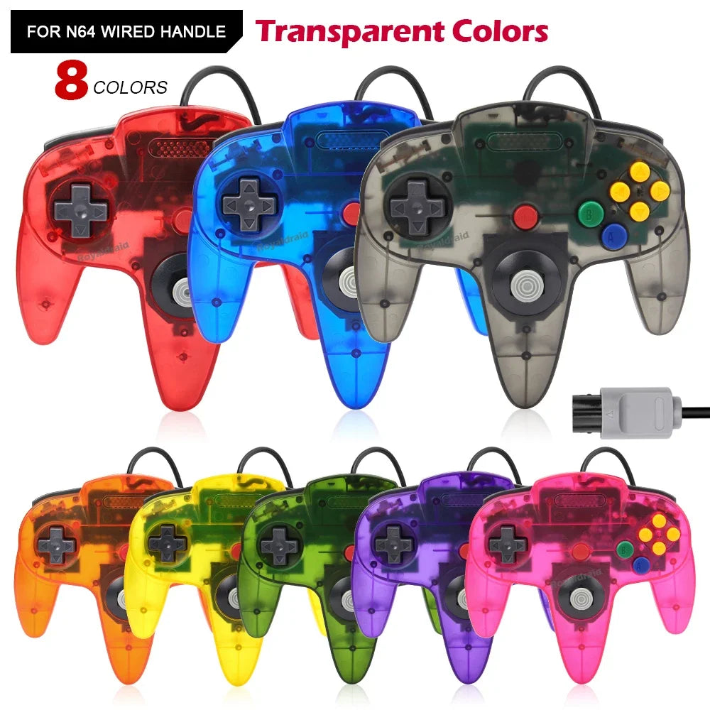 Nintendo 64 Transparent Controllers (8 colors)