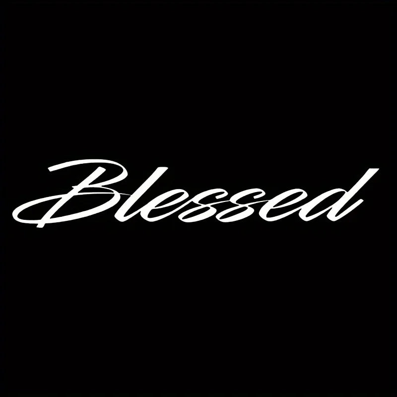 Blessing English Windshield Sticker - Durable EVA Material,Exterior Car Decoration