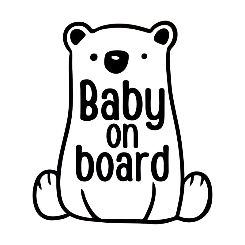 Bear Baby On Board Vinyl Decal