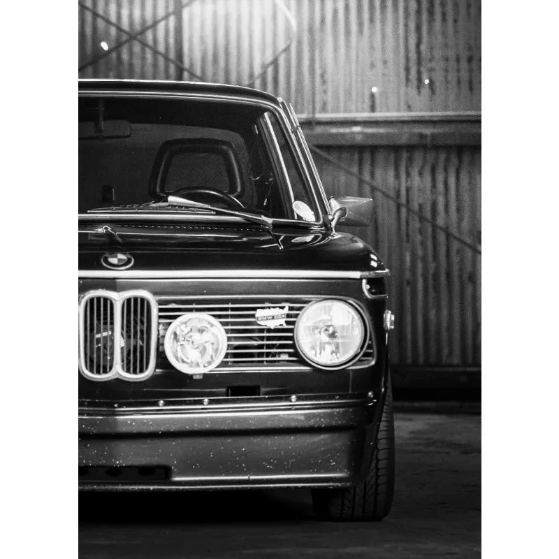 Luxury Black & White Car Wall Art – Modern Canvas Print