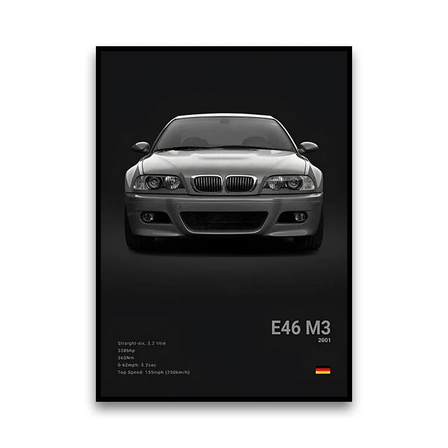 Famous Cars G80 M3C Canvas Poster – Modern Wall Art for Car Enthusiasts