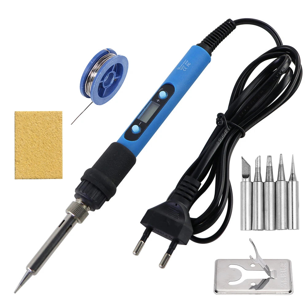 60W/80W/90W LCD Digital Display Adjustable-Temperature Soldering Iron