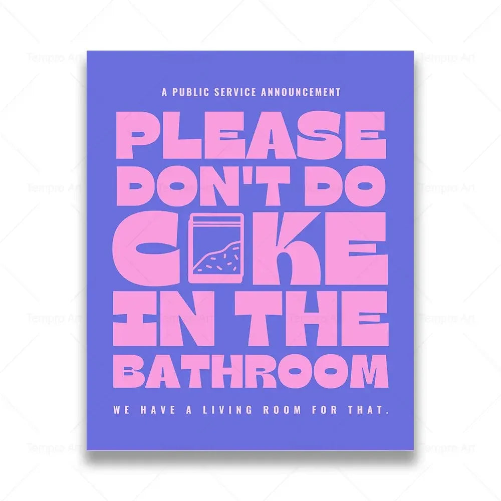 Funny Toilet Canvas Wall Art