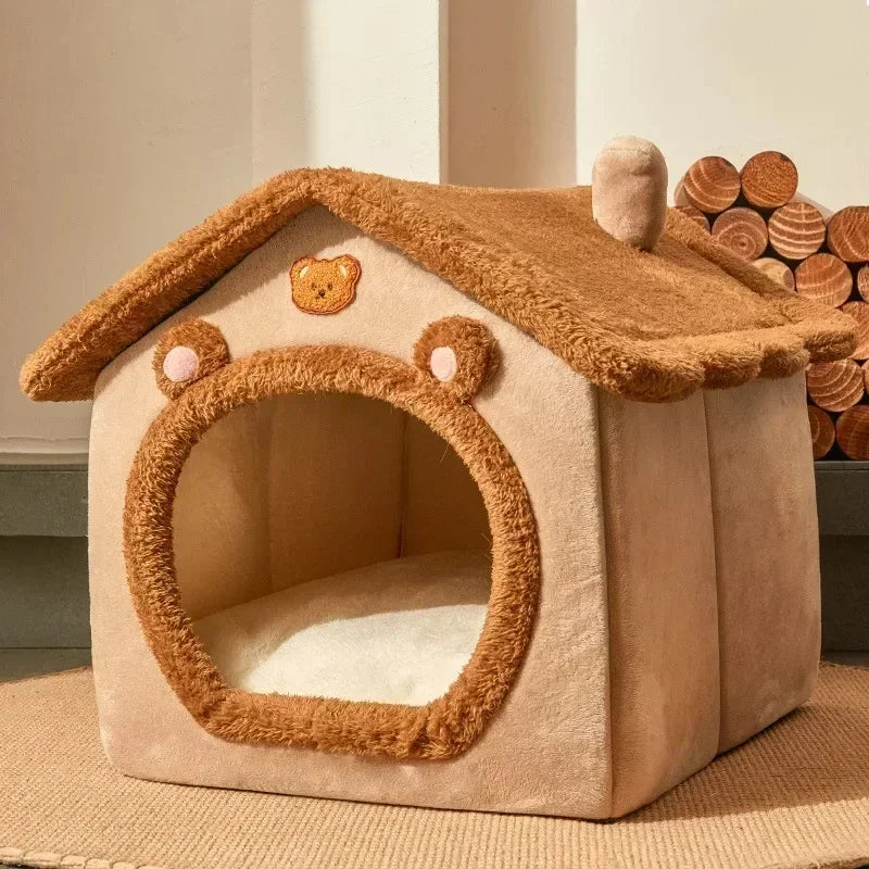Cartoon Folding Pet House & Mattress