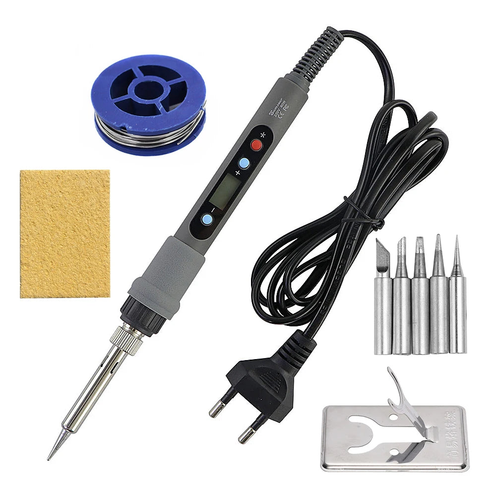 60W/80W/90W LCD Digital Display Adjustable-Temperature Soldering Iron