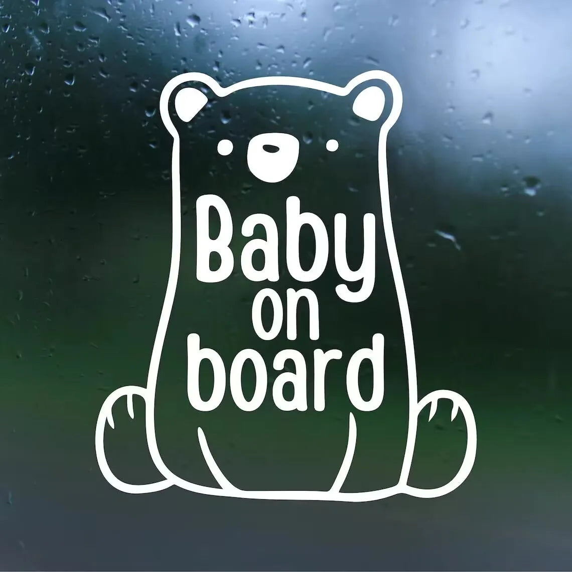 Bear Baby On Board Vinyl Decal