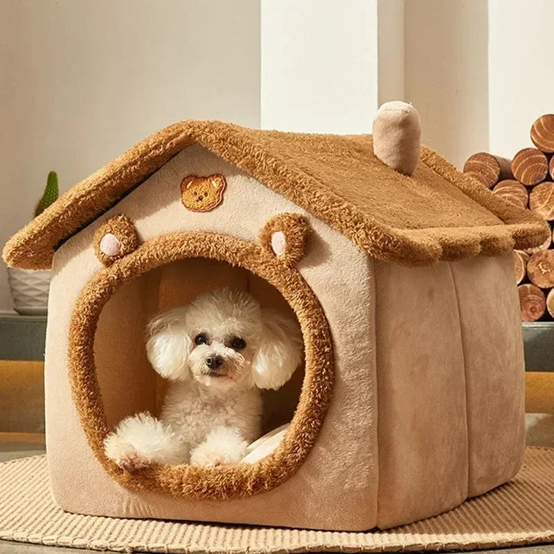 Cartoon Folding Pet House & Mattress