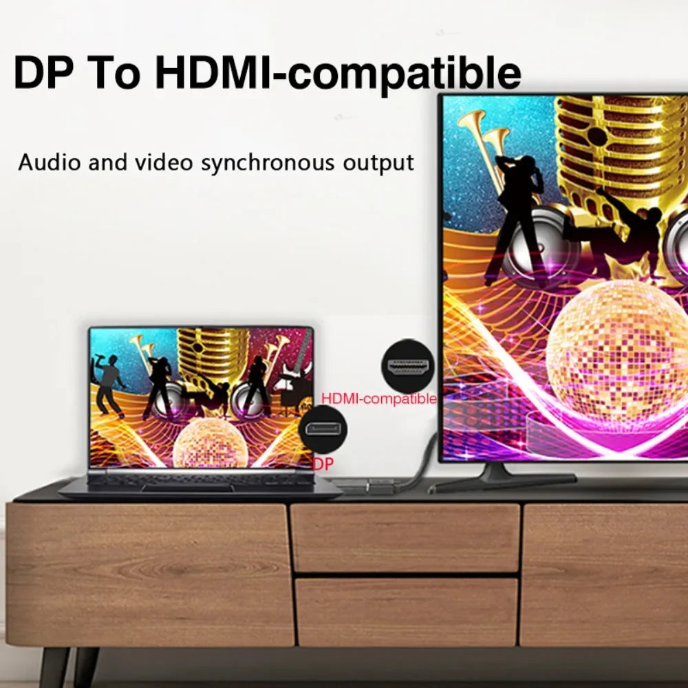 HDMI female to male DisplayPort Converter 4K