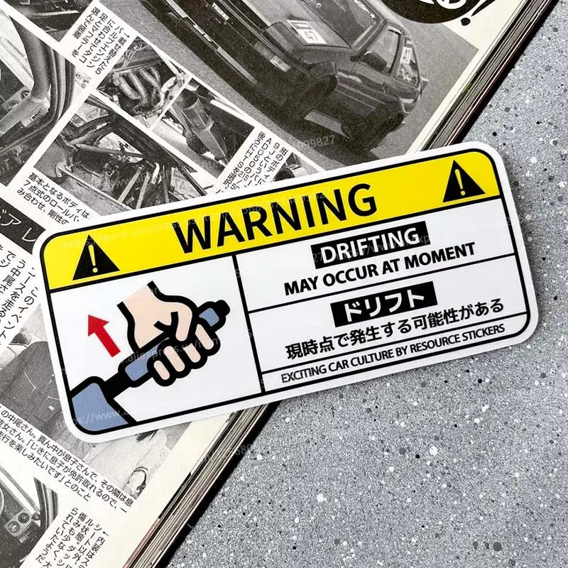 Cartoon Airbag Check Warning - Car Sticker Decal