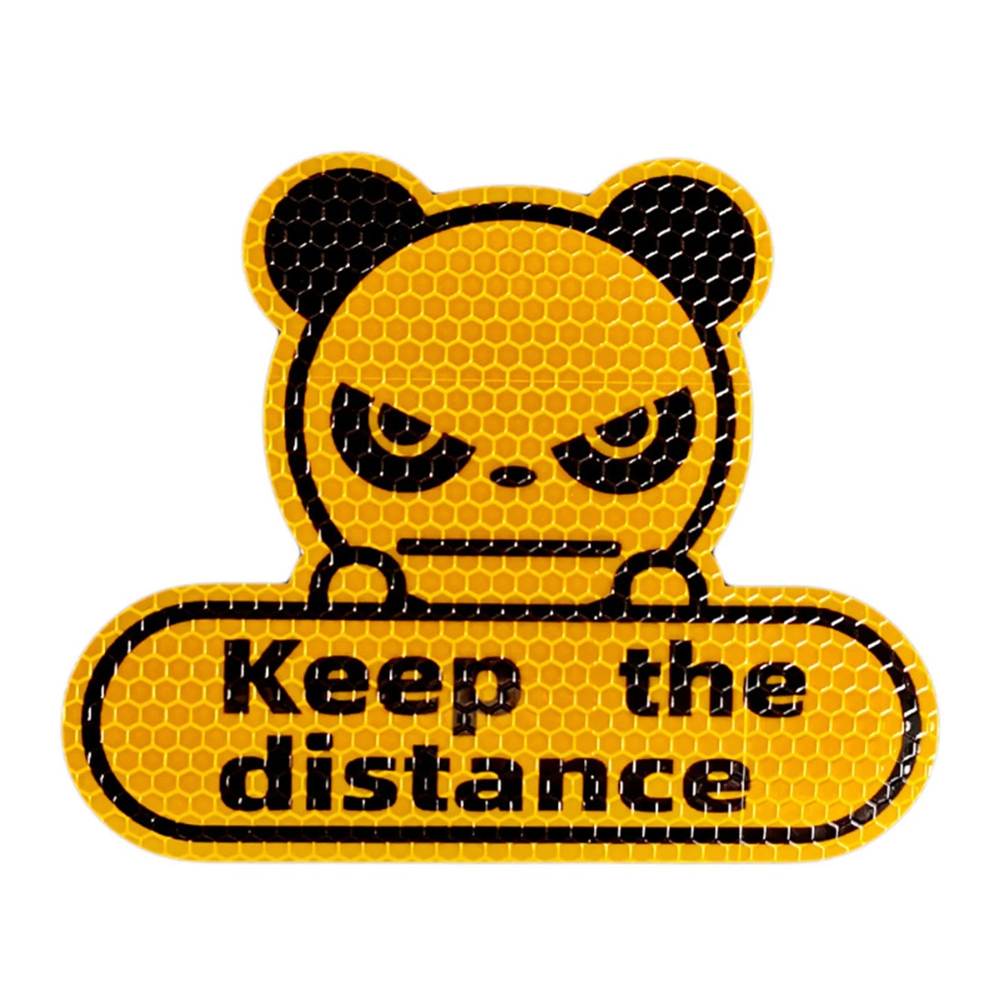 Reflective Car Decal – "Keep Distance" Safety Sticker