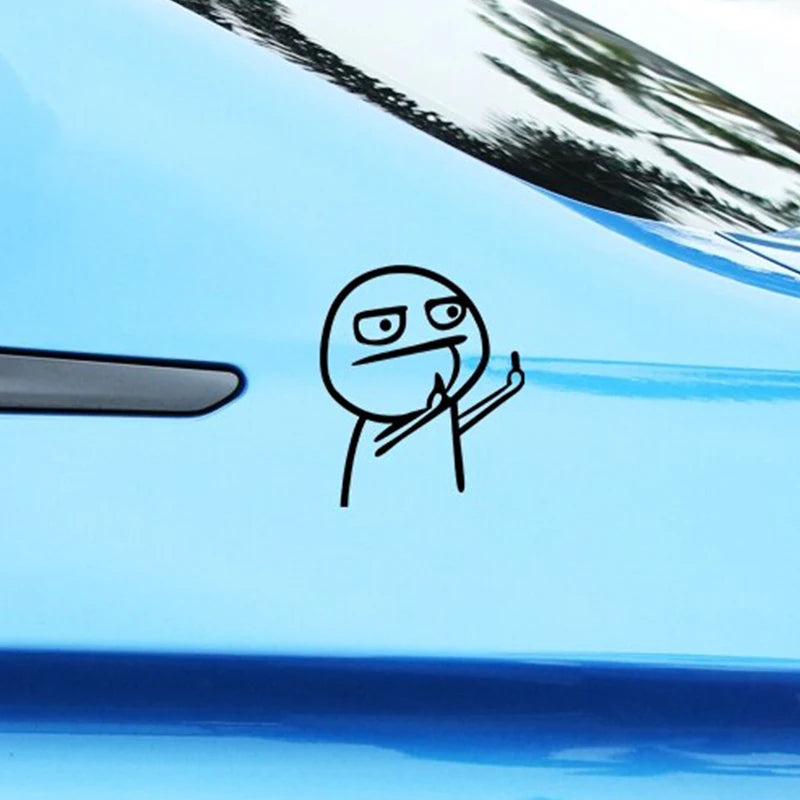 Middle Finger Car Sticker