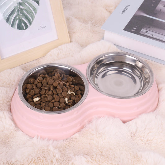 Double Stainless Steel Pet Bowl