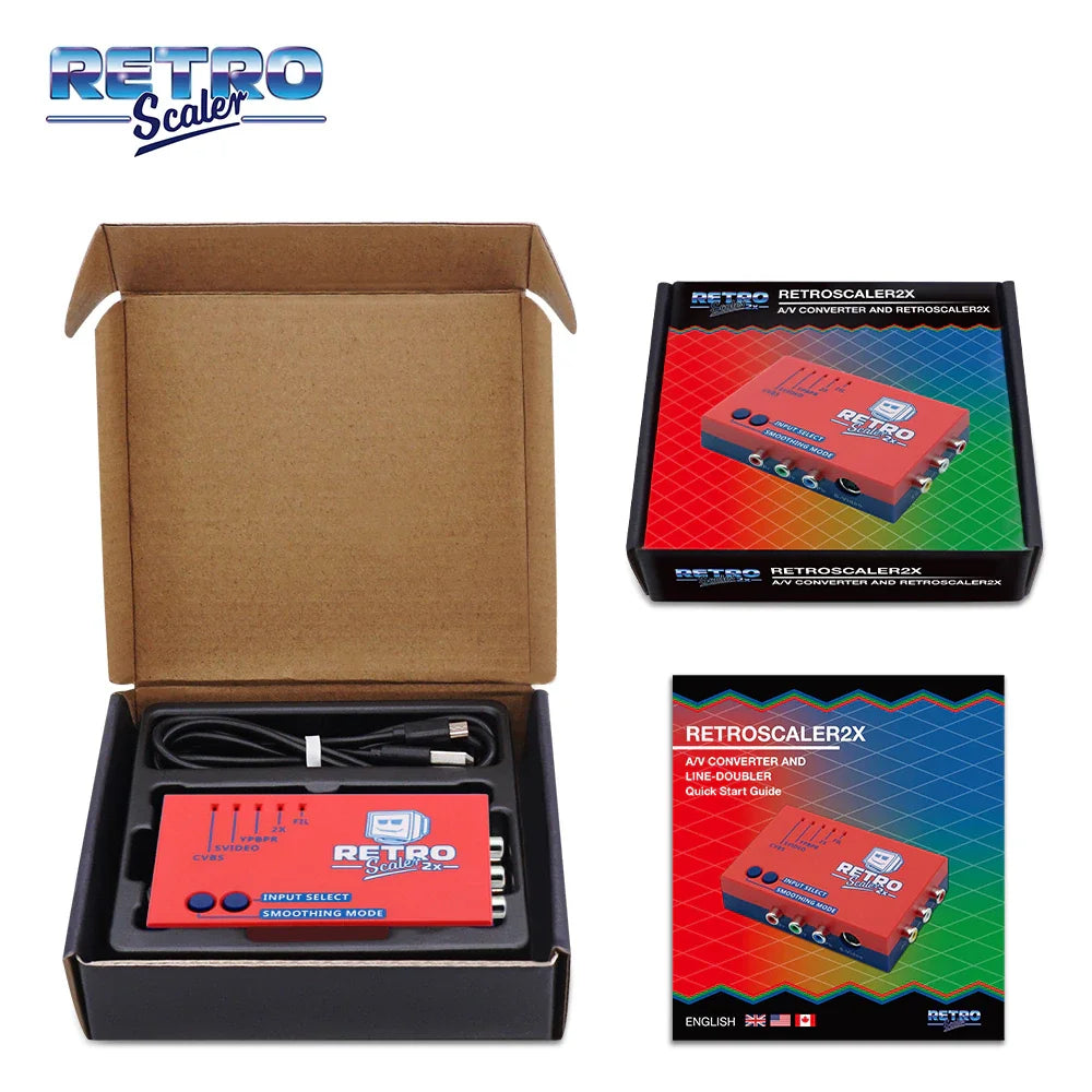 RetroScaler2x AV to HDMI (PS2, N64, NES, Dreamcast, MegaDrive, Saturn)