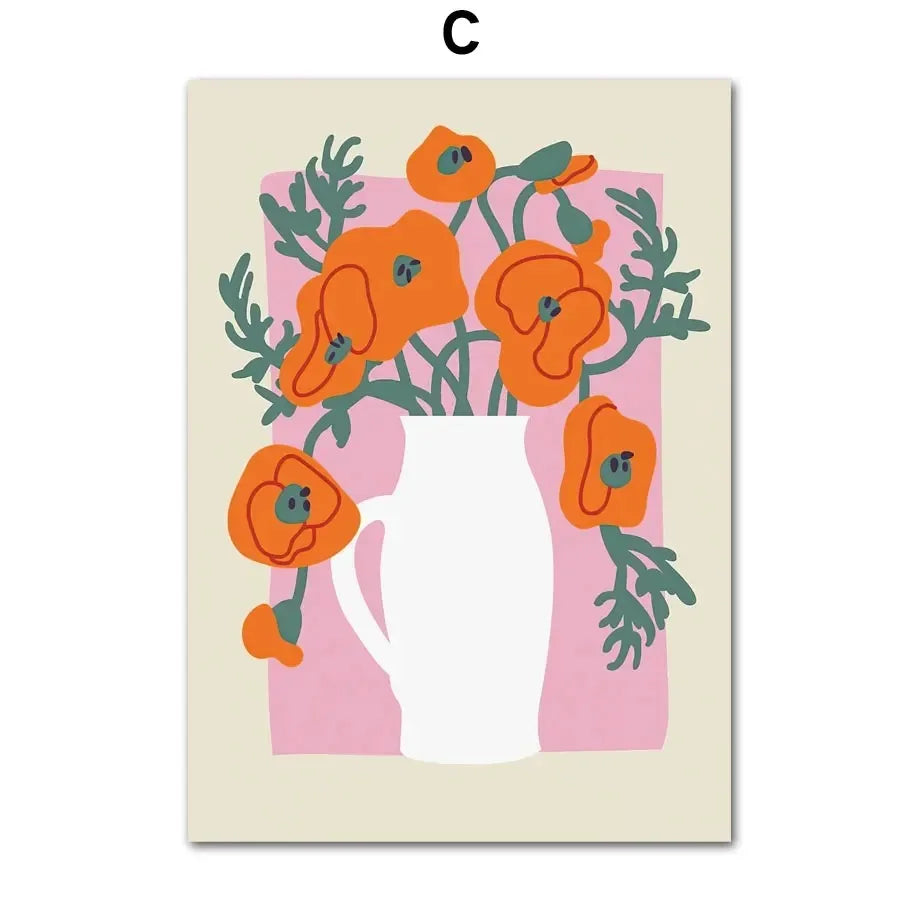 Lemons & Daisies Canvas Wall Art – Fruit & Flower Interior Poster