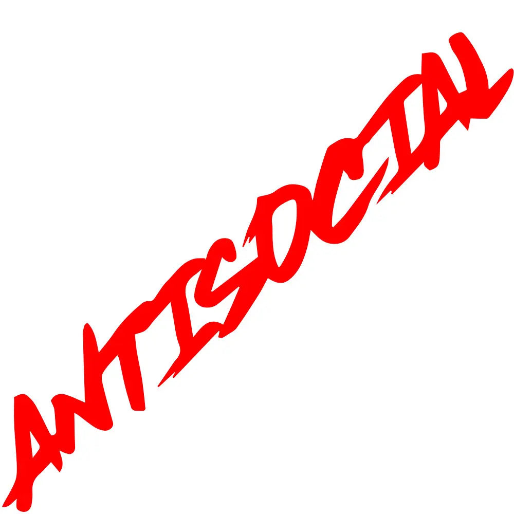 Antisocial JDM Windshield Car Sticker – Reflective Vinyl Decal for Front Glass or Roof
