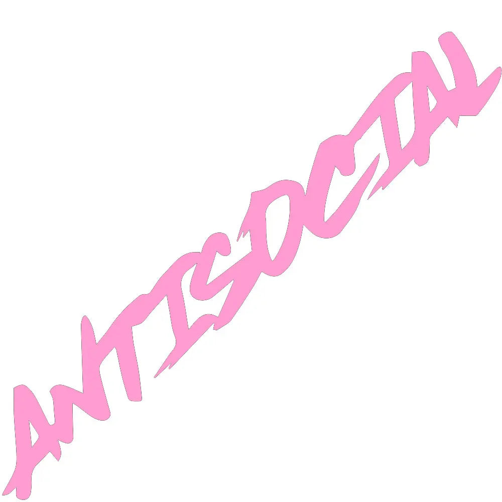 Antisocial JDM Windshield Car Sticker – Reflective Vinyl Decal for Front Glass or Roof