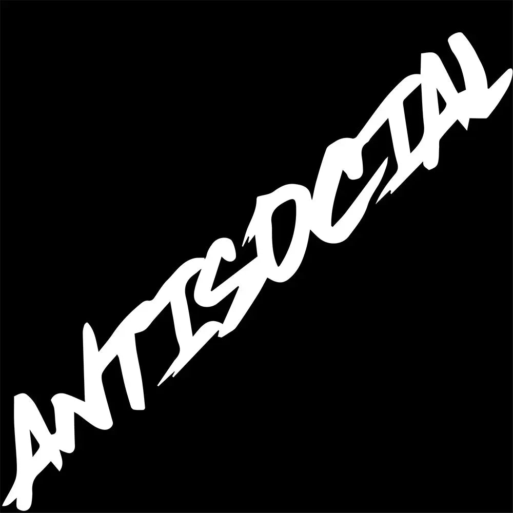 Antisocial JDM Windshield Car Sticker – Reflective Vinyl Decal for Front Glass or Roof