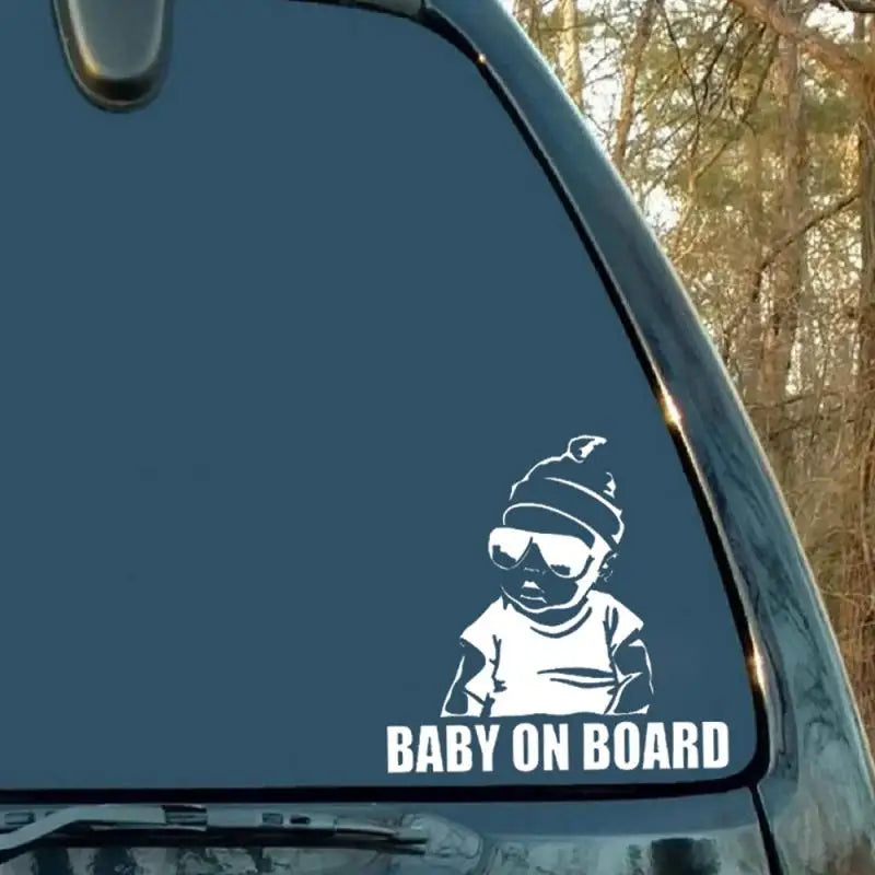 Creative BABY ON BOARD Rear Windshield Car Sticker – Reflective Decal