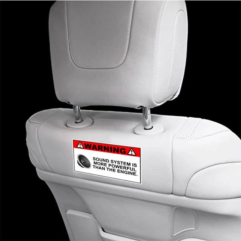 Funny Sound System Warning Sticker