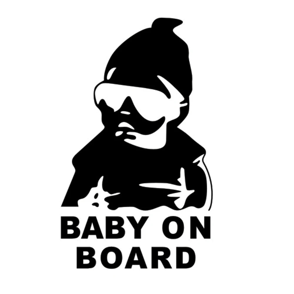 Creative BABY ON BOARD Rear Windshield Car Sticker – Reflective Decal