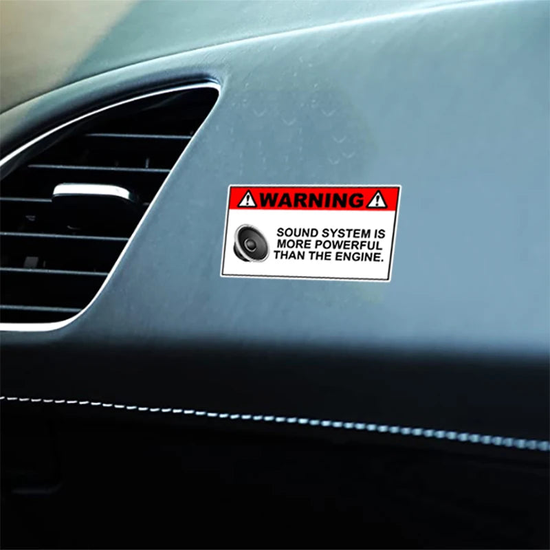 Funny Sound System Warning Sticker