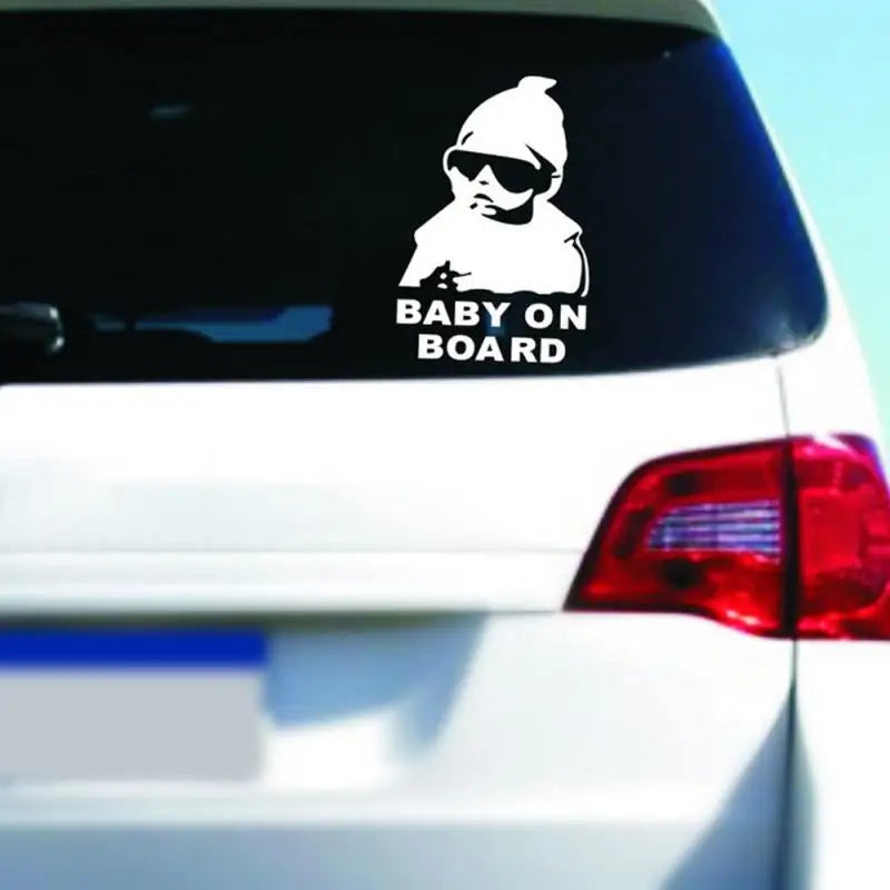 Creative BABY ON BOARD Rear Windshield Car Sticker – Reflective Decal