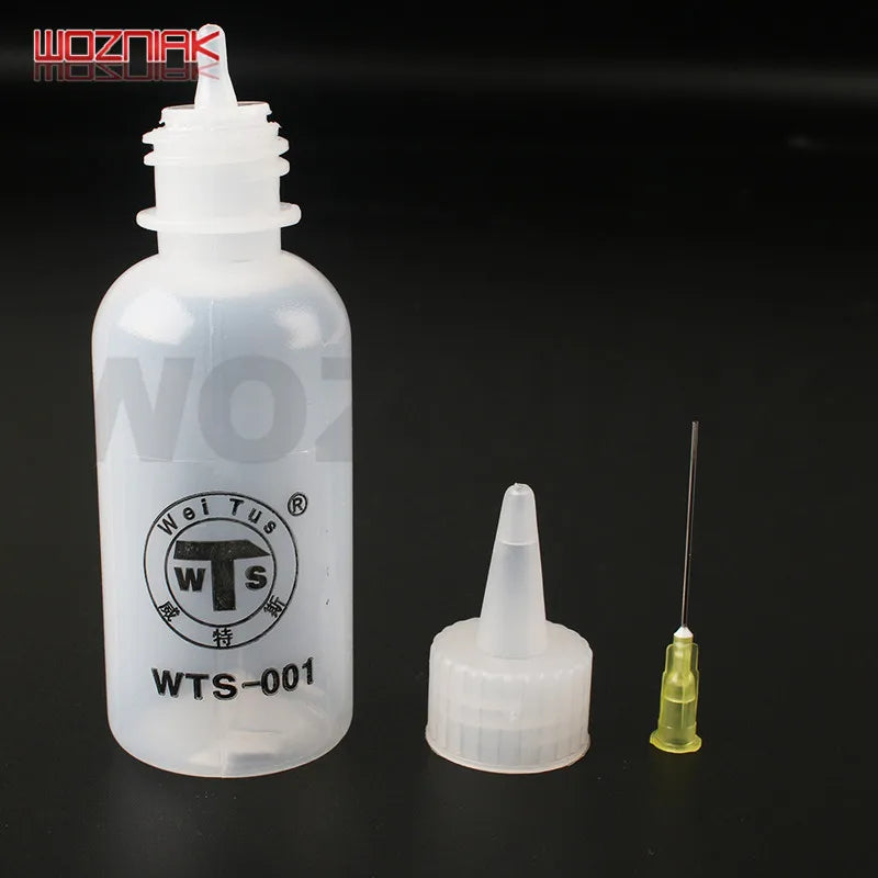 50ml Liquid Dispenser Bottle – For Rosin, Soldering Flux, Alcohol & PCB Cleaning