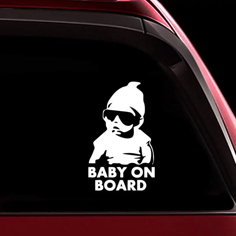 Creative BABY ON BOARD Rear Windshield Car Sticker – Reflective Decal