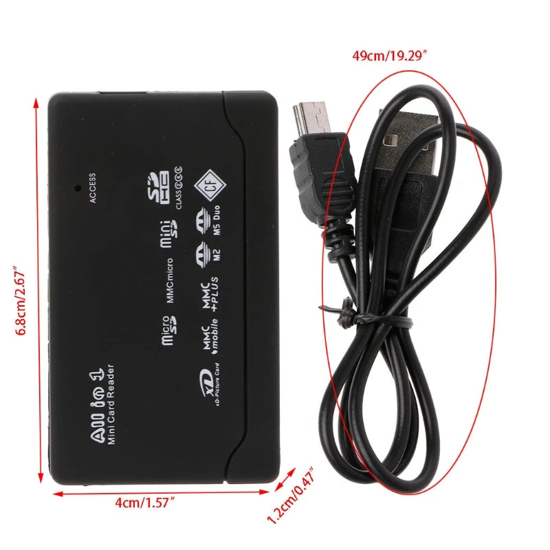 All-In-One Memory Card Reader (Mini, SDHC, M2, MMC, XD, CF)