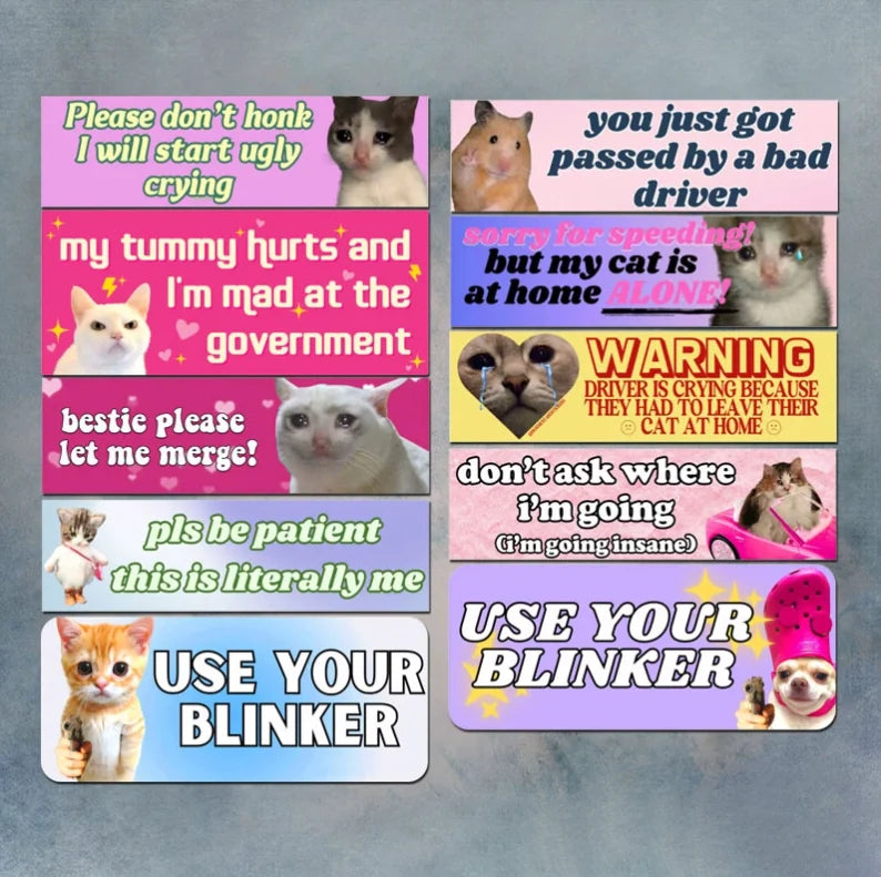 New Driver Safe Driving Sticker – Nervous Crying Bundle (Multiple choice)
