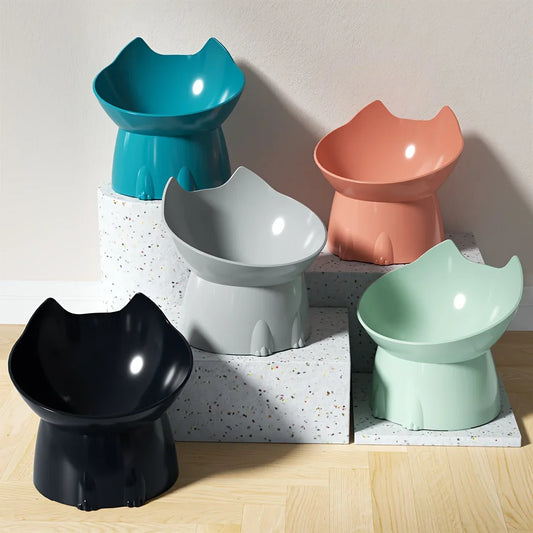 Plastic Raised Pet Feeding Bowl