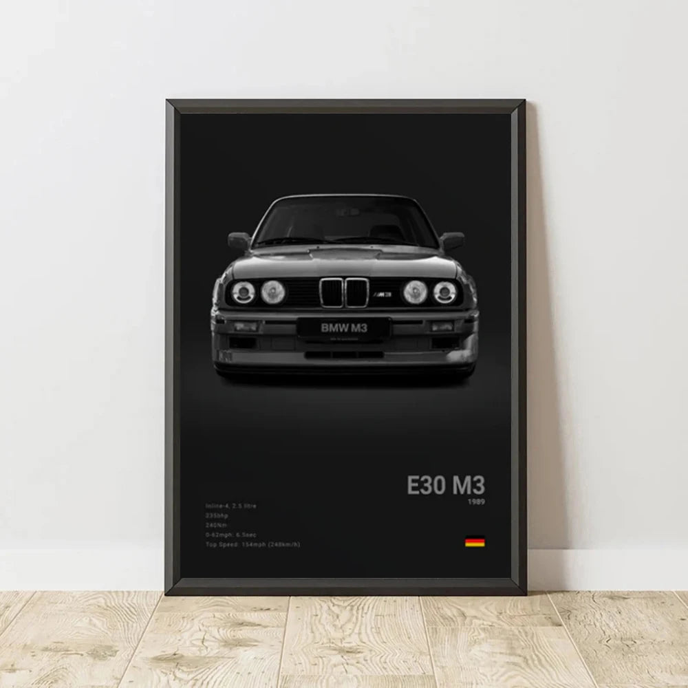 Famous Cars G80 M3C Canvas Poster – Modern Wall Art for Car Enthusiasts