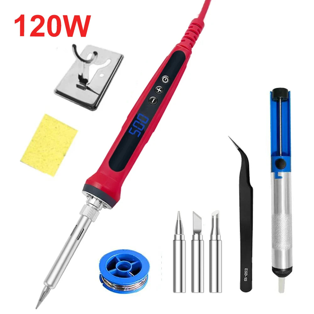 120W LCD Digital Soldering Iron Kit
