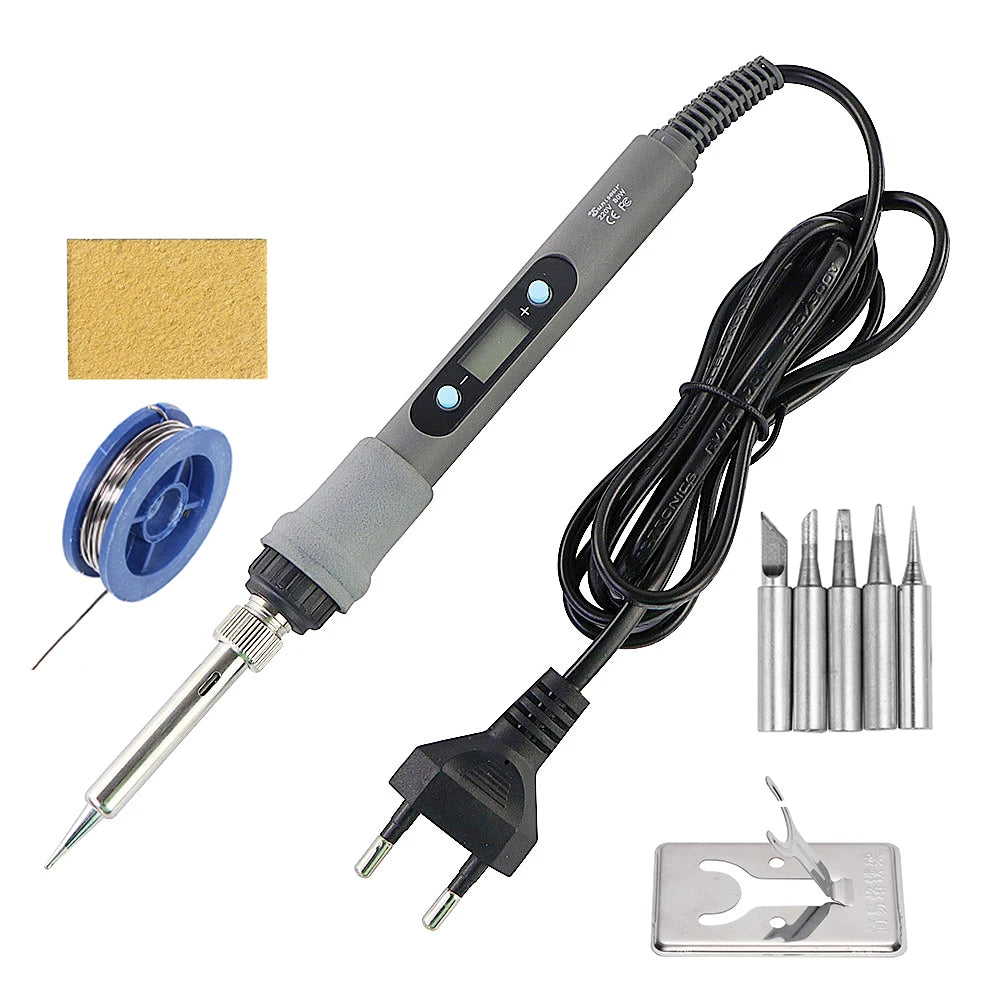 60W/80W/90W LCD Digital Display Adjustable-Temperature Soldering Iron