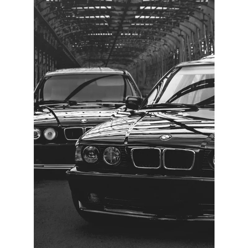 Luxury Black & White Car Wall Art – Modern Canvas Print