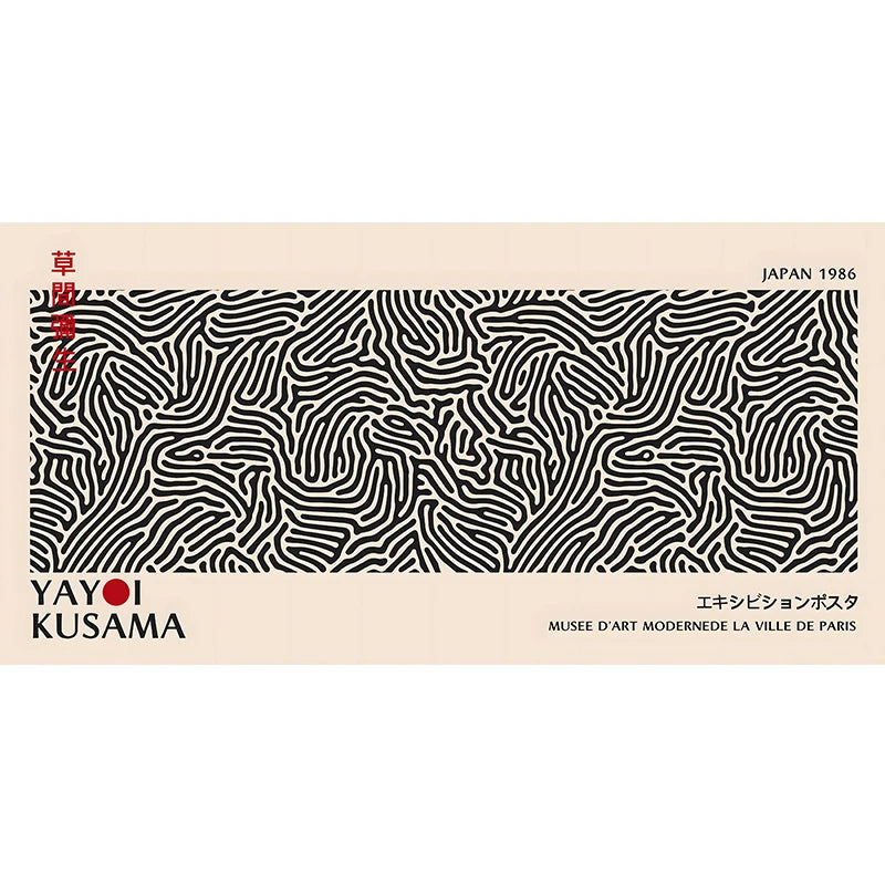 Yayoi Kusama Flower Exhibition Poster – Japanese Canvas Wall Art