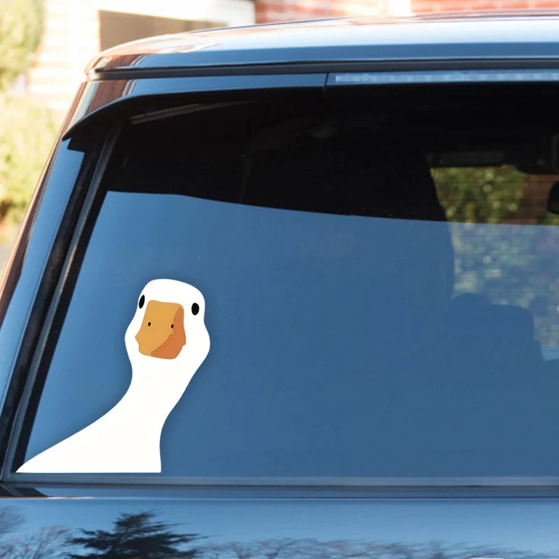 Weatherproof Vinyl Duck Decal – Cute Animal Sticker for Car Window