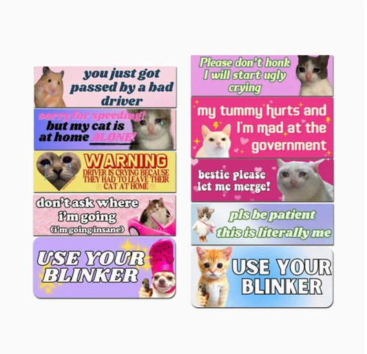 New Driver Safe Driving Sticker – Nervous Crying Bundle (Multiple choice)