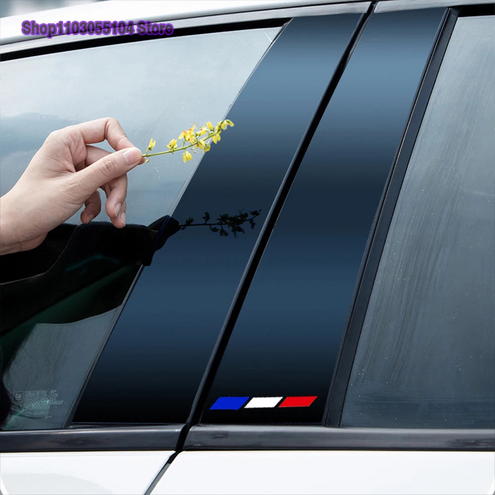 Tri Colors Rearview Mirror Stickers for Renault Megane RS / Clio / ZOE (4 Units)
