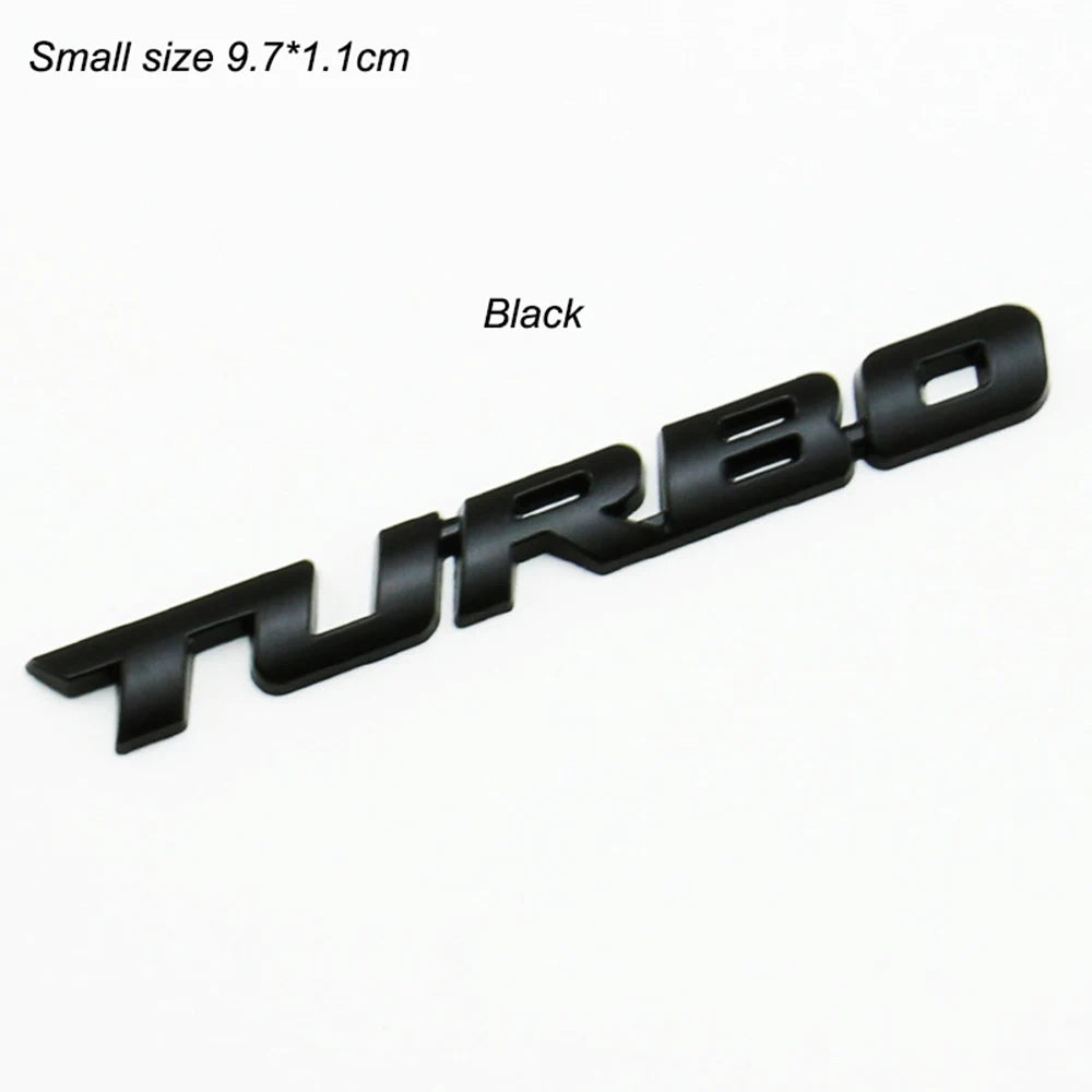 3D Metal Chrome "Turbo Boost Loading" Emblem – Zinc Alloy Car Badge