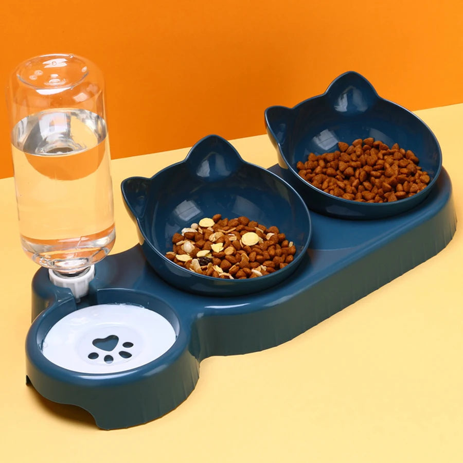 Comedero para gatos 2 en 1 con bebedero automático